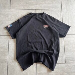 Jacks Surfboards California Mens Graphic tee Black Size M American Flag Patch